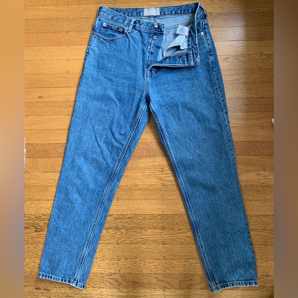 Everlane Women's High Rise Straight Leg Jeans - Blue